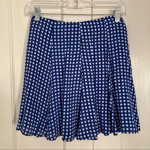 Blue Check Swing Mini Skirt by Privacy Please x Revolve